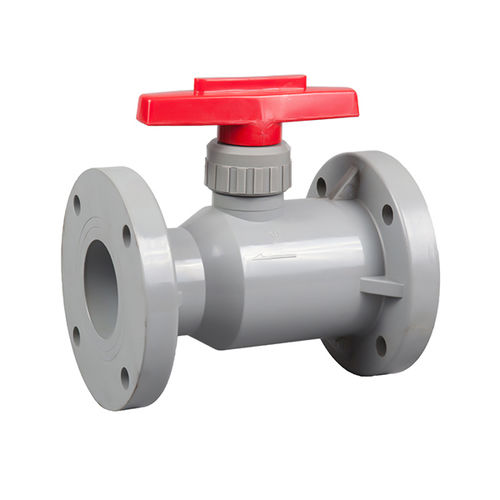 Valvola a sfera - Q41F-10S - Ningbo Baodi Plastic Valve Co., Ltd. - manuale / con flangia / dritta