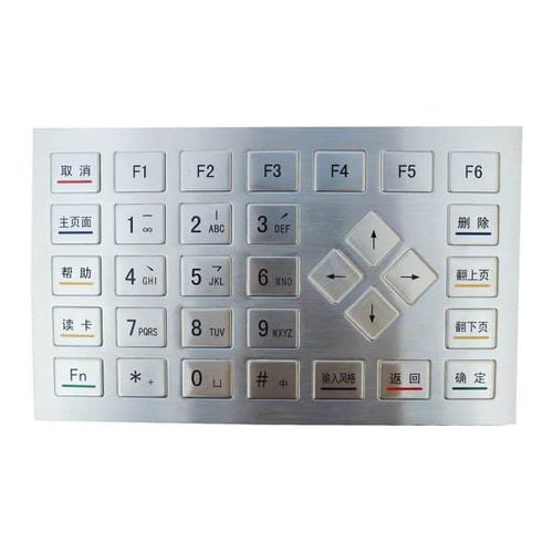 Tastiera numerica 32 tasti - MKA-33N-V01 - MATE TECHNOLOGY SHENZHEN LIMITED - ad incastro / in acciaio inossidabile