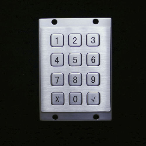 Tastiera numerica 12 tasti - MKA-34N-MX - MATE TECHNOLOGY SHENZHEN LIMITED - ad incastro / in acciaio inossidabile / IP65