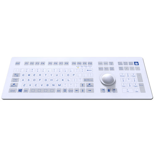 Tastiera a membrana - MKC-109-BN - MATE TECHNOLOGY SHENZHEN LIMITED - con trackball / per applicazioni industriali / per applicazioni mediche