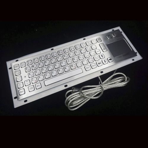 Tastiera in acciaio inossidabile - MKA-66-P - MATE TECHNOLOGY SHENZHEN LIMITED - da ufficio / a tasti meccanici / con mouse integrato a due tasti