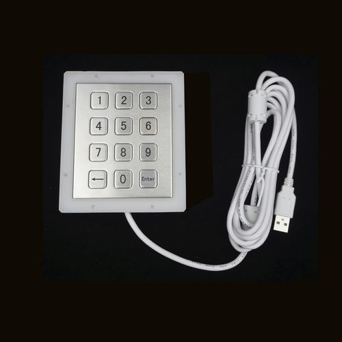 Tastiera numerica 12 tasti - MKA-12N-V1 - MATE TECHNOLOGY SHENZHEN LIMITED - ad incastro / in acciaio inossidabile spazzolato / USB
