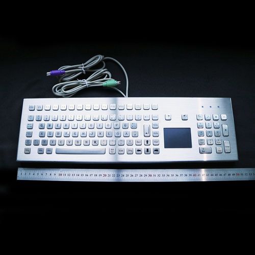 Tastiera in acciaio inossidabile - MKA-104-PNM - MATE TECHNOLOGY SHENZHEN LIMITED - da ufficio / a tasti meccanici / con mouse integrato a due tasti