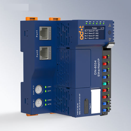 Modulo di comunicazione EtherNet/IP - DN-8034 - ODOT Automation - RJ45 / 2 porte / su guida DIN