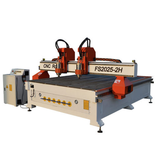 Contornatrice CNC - FS2030A-2H - Jinan Forsun CNC Machinery Co.Ltd - 3 assi / a due mandrini / per plastica