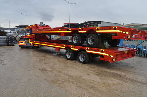 Semirimorchio a pianale - Emirsan Trailer - gooseneck / con sospensione pneumatica / extra ribassato