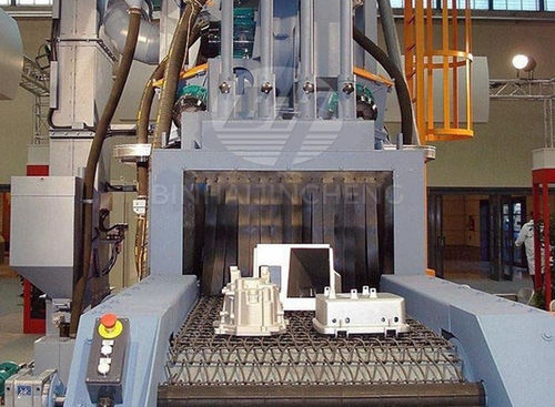 Granigliatrice con nastro trasportatore in maglia metallica - QWD series - Qingdao Binhai Jincheng Foundry Machinery Co., Ltd. - per metallo