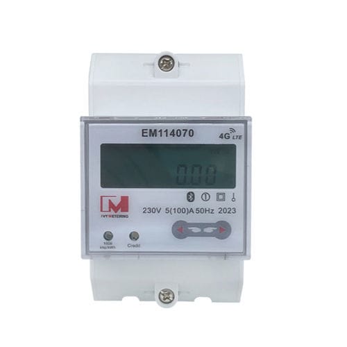 Contatore di energia elettrica monofase - EM114070 STS - IVY METERING - su guida DIN / con display LCD / 50 Hz