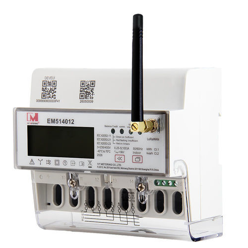 Contatore di energia elettrica trifase - EU868mMHz  - IVY METERING - su guida DIN / con display LCD / intelligente