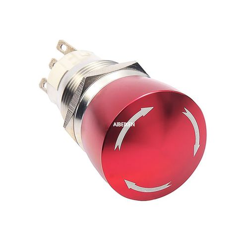 Pulsante a fungo - IB19C-ES - YUEQING AIBEIKEN ELECTRIC CO., LTD. - di arresto di emergenza / IP67 / non luminoso