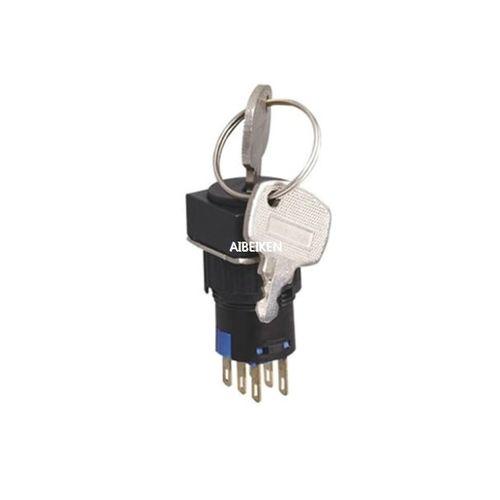 Interruttore a chiave - A16-22ZK2 - YUEQING AIBEIKEN ELECTRIC CO., LTD. - unipolare / IP40 / in plastica