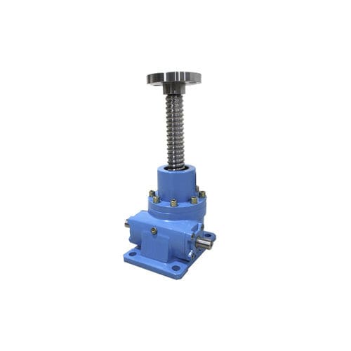 Martinetto meccanico a vite trapezia - JW Series - Zhengzhou Aokman Machinery Co., Ltd. - con vite a sfere / a ingranaggio conici / con flangia