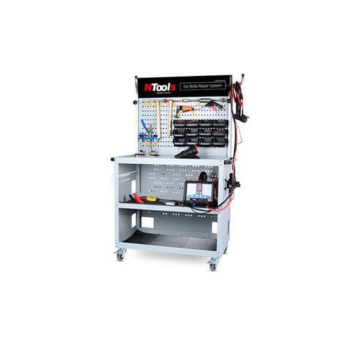 Sistema di riparazione per carrozzeria su carrello - 354002 - Ntools - con pistola per colla / spotter / tramite riscaldamento a induzione