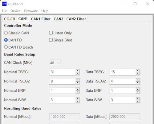 Software configurazione - cg-fd-tool - EMS Dr. Thomas Wünsche e.K. - di interfaccia / per rete CAN