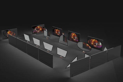 Schermo tattile ad onda acustica superficiale - SHAPES - Displax SA - touch screen multipoint / industriale / su misura