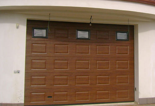 Porta sezionale - Traditional style - KOPRON SPA - in metallo / in legno / per garage