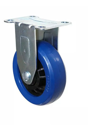 Ruota fissa - 310PF-100035B-42S - Taizhou Wanda Casters & Hardware Mfg. Co., Ltd. - con piastra girevole / doppia / in gomma elastica