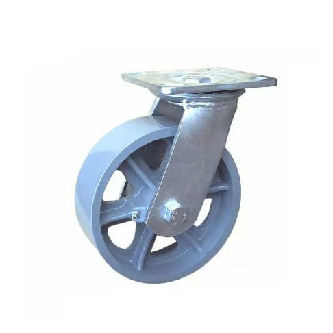 Ruota girevole - 600PS-150050R-01 - Taizhou Wanda Casters & Hardware Mfg. Co., Ltd. - con piastra girevole / in acciaio / in ghisa