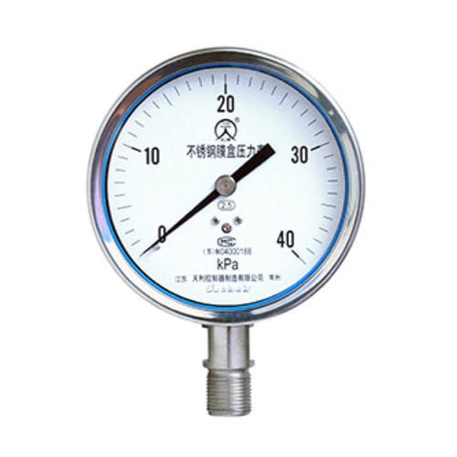 Manometro con quadrante - YE-100B - Changzhou Tianli Intelligent Control Co., Ltd. - in acciaio inossidabile / a capsula / IP64
