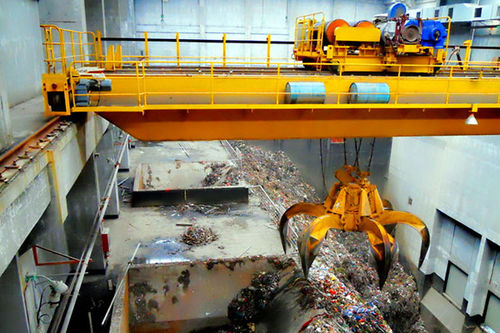 Carroponte bitrave - QZ  - Henan Kuangshan Crane Co., Ltd. - con benna di presa / per uso prolungato / per officina