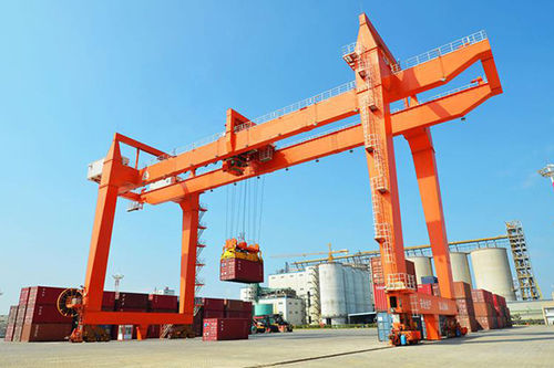Gru a cavalletto su guida di scorrimento - RMG - Henan Kuangshan Crane Co., Ltd. - per container / in acciaio