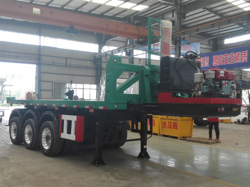 Semirimorchio a pianale - Shandong Liangshan Huayu Group Auto Manufactory Co., Ltd. - per sabbia / di pietre / a 3 assi