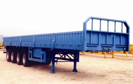 Semirimorchio per contenitore - Shandong Liangshan Huayu Group Auto Manufactory Co., Ltd. - per merce / a 4 assi / trainato