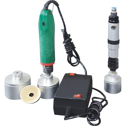 Tappatrice avvitatrice pneumatica - Zhejiang Haizhou Packing Machine Co., Ltd. - manuale / per bottiglie in vetro / per tappi ad avvitamento in plastica