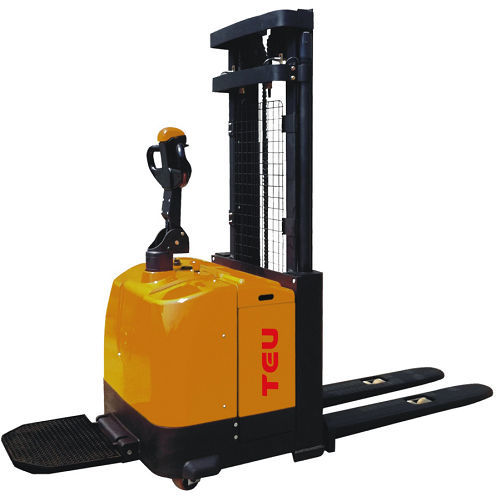 Accatastatore elettrico - TS GA series - Anhui TEU Forklift Truck Co., Ltd. - con piattaforma per conducente / a timone con guida da terra / ad alta prestazione