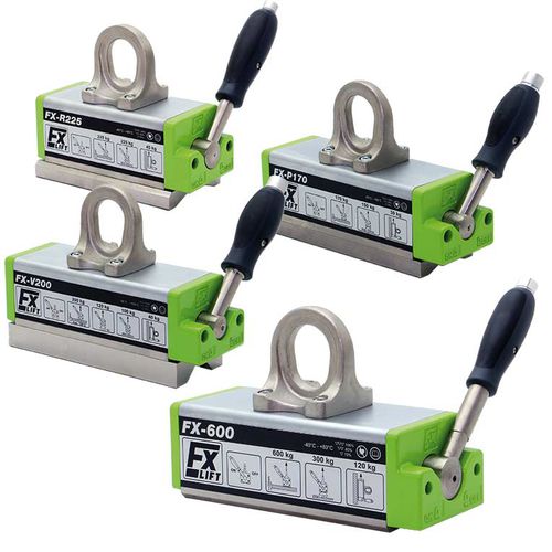 Magnete permanente di sollevamento a commutazione manuale - FX series - Industrial Magnetics - per carico ferroso piatto o cilindrico / compatto / resistente alle alte temperature