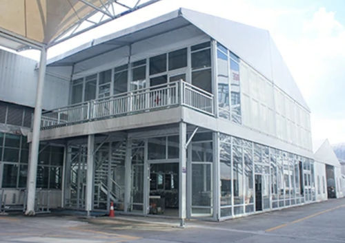 Tendone smontabile - Double - Guangzhou Yijin Aluminium Co., Ltd. - modulare / trasportabile / ignifugo