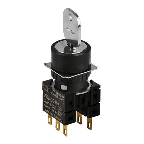 Interruttore di selezione - S16KR series - Autonics - installato su pannelli / rettangolare / a chiave