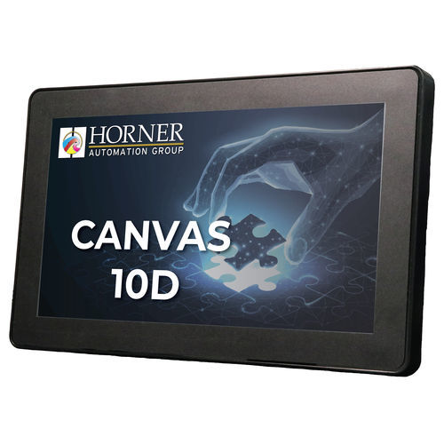PLC con HMI con touch screen integrato - Canvas 10D - Horner Automation - per montaggio su pannello / con I/O integrati / ingressi analogici