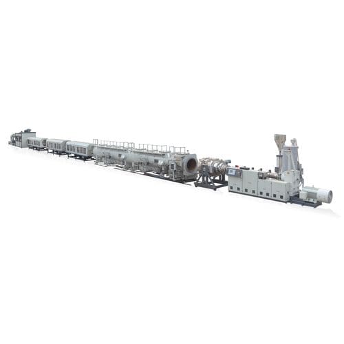 Linea di estrusione per tubi - ZHANGJIAGANG QING CHEN YU MACHINERY CO., LTD. - per HDPE / per tubi di drenaggio / per tubi del gas