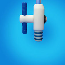 Valvola a otturatore - Shenzhou Engineering Plastics Company - per il vuoto ultra alto / PTFE / verticale