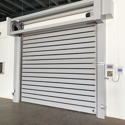 Porta in alluminio - YUOU (LUOYANG) DOORS AND WINDOWS TECHNOLOGY CO., LTD. - ad avvolgimento / industriale / da esterno