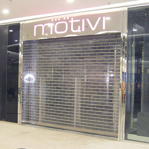 Porta ad avvolgimento - YUOU (LUOYANG) DOORS AND WINDOWS TECHNOLOGY CO., LTD. - in acciaio inossidabile / vetrata / per interno