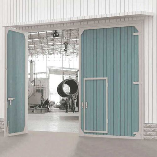 Porta industriale - YUOU (LUOYANG) DOORS AND WINDOWS TECHNOLOGY CO., LTD. - battente / in acciaio / in vetro