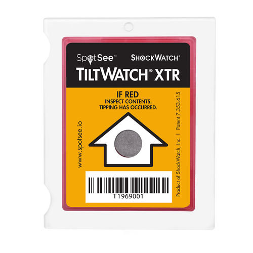 Indicatore di inclinazione - TiltWatch® XTR  - SpotSee - etichette / installazione facile / irreversibile