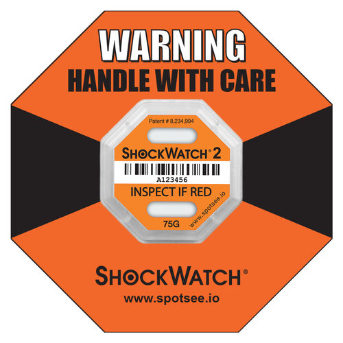 Etichetta per rilevamento di urto e oscillazione - ShockWatch 2 - SpotSee - antimanomissione / spedizione / per apparecchi medici