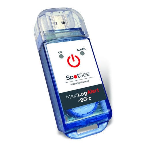 Data logger monouso - MaxiLog - SpotSee - di temperatura / USB / per applicazioni farmaceutiche
