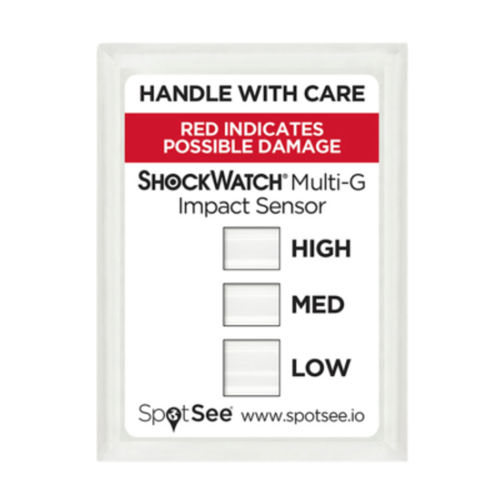 Indicatore d'urto - ShockWatch® Clip - SpotSee - etichette / non manomettibile / per applicazioni mediche