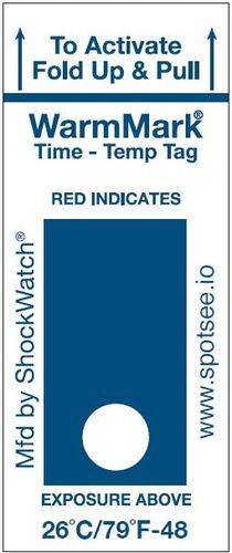Etichetta spedizione - WarmMark - SpotSee - adesiva / per prodotti chimici / per prodotti farmaceutici