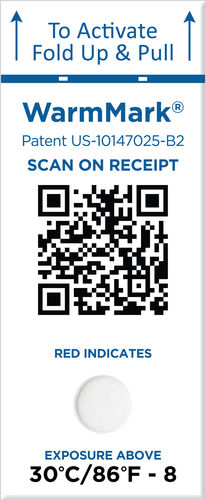 Etichetta spedizione - WarmMark QR - SpotSee - adesiva / per prodotti chimici / per componenti elettronici