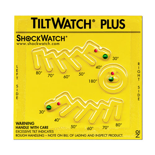 Indicatore di inclinazione - TiltWatch® Plus  - SpotSee - etichette / installazione facile / irreversibile