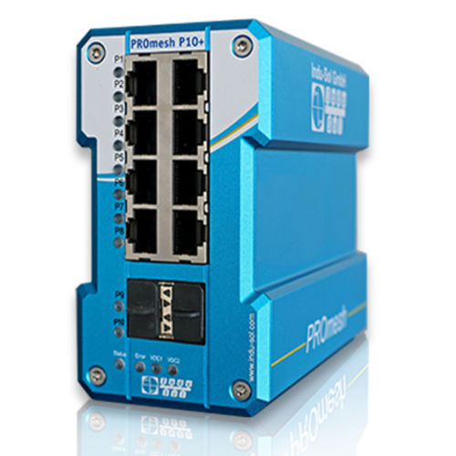Switch Ethernet avanzata - PROmesh P10+ - Indu-Sol GmbH - gestibile / 10 porte / EtherNet/IP