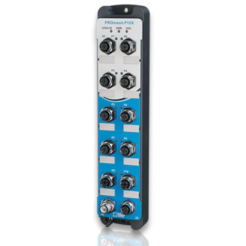 Switch Ethernet IP67 - PROmesh P10X - Indu-Sol GmbH - gestibile / 12 porte / EtherNet/IP