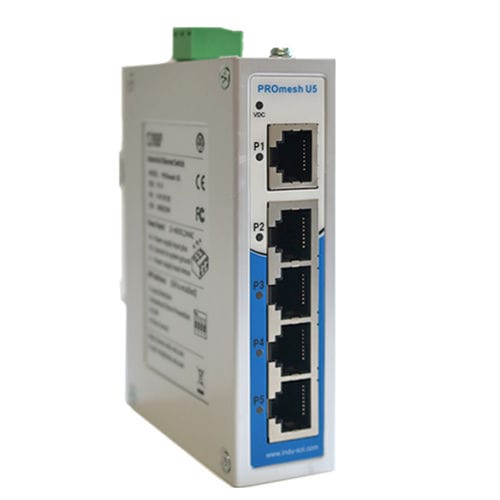 Switch Ethernet non gestibile - PROmesh U5 - Indu-Sol GmbH - 8 porte / ProfiNet / su guida DIN