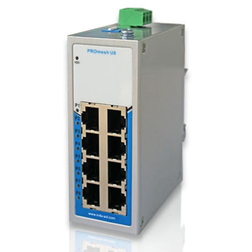 Switch Ethernet non gestibile - PROmesh U8 - Indu-Sol GmbH - 8 porte / ProfiNet / su guida DIN