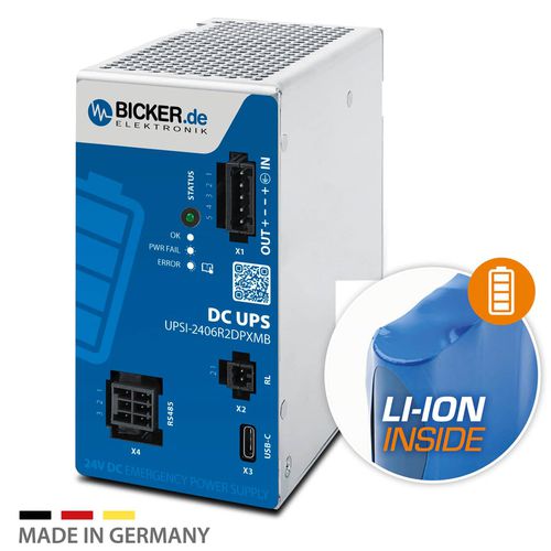 UPS 24 V - UPSI-2406R2DP1MB - Bicker Elektronik GmbH - 24 VDC / DC / Li-ion